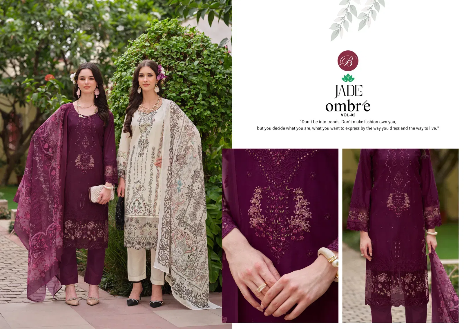 Belliza Jade Ombre Vol 2 Lawn Cotton With Embroidery Dress Material Collection Wholesale 9 Beautiful Belliza Jade Ombre Vol 2 Lawn Cotton With Embroidery Dress Material Collection Wholesale 2026