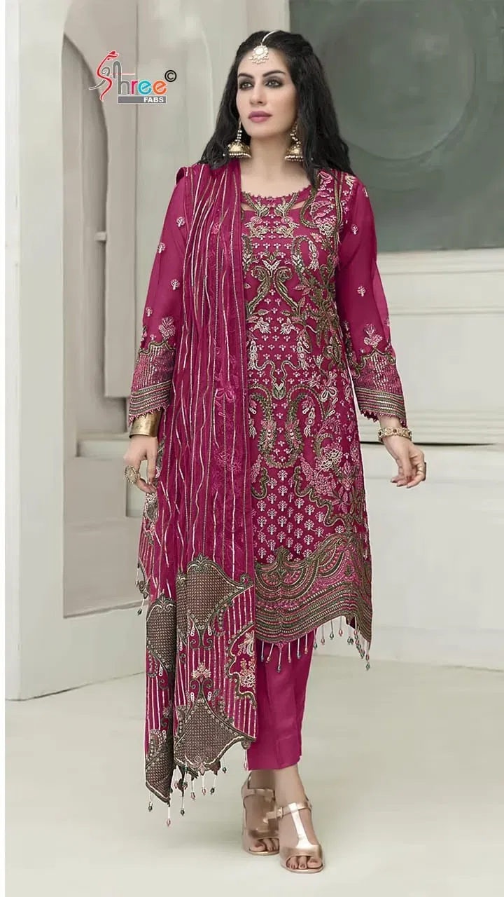 Shree Sf 5533 Vol 2 Chiffon With Embroidery Pakistani Salwar Kameez Collection Wholesale