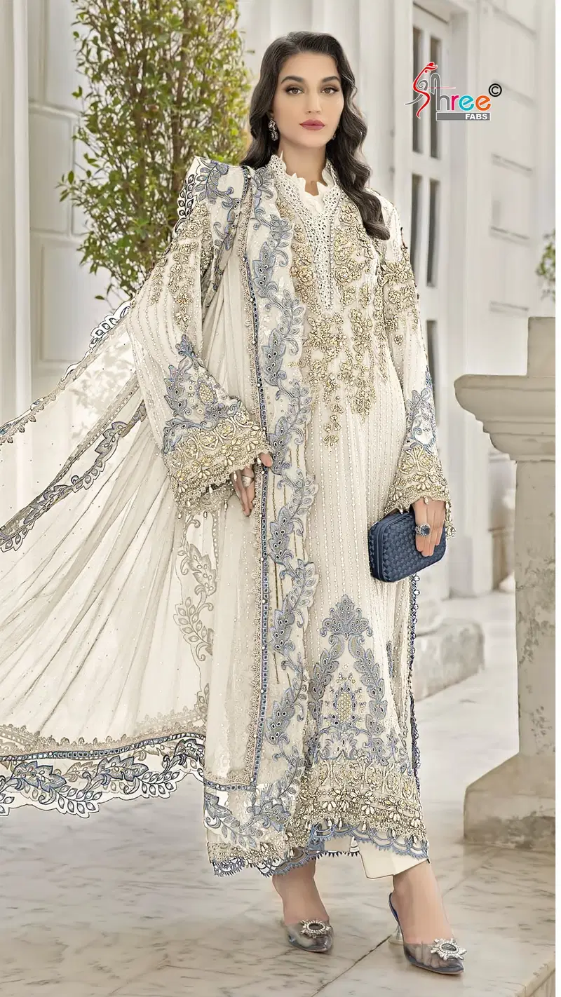 Shree Sf 5535 D To G Chiffon With Embroidery Pakistani Salwar Kameez Wholesale