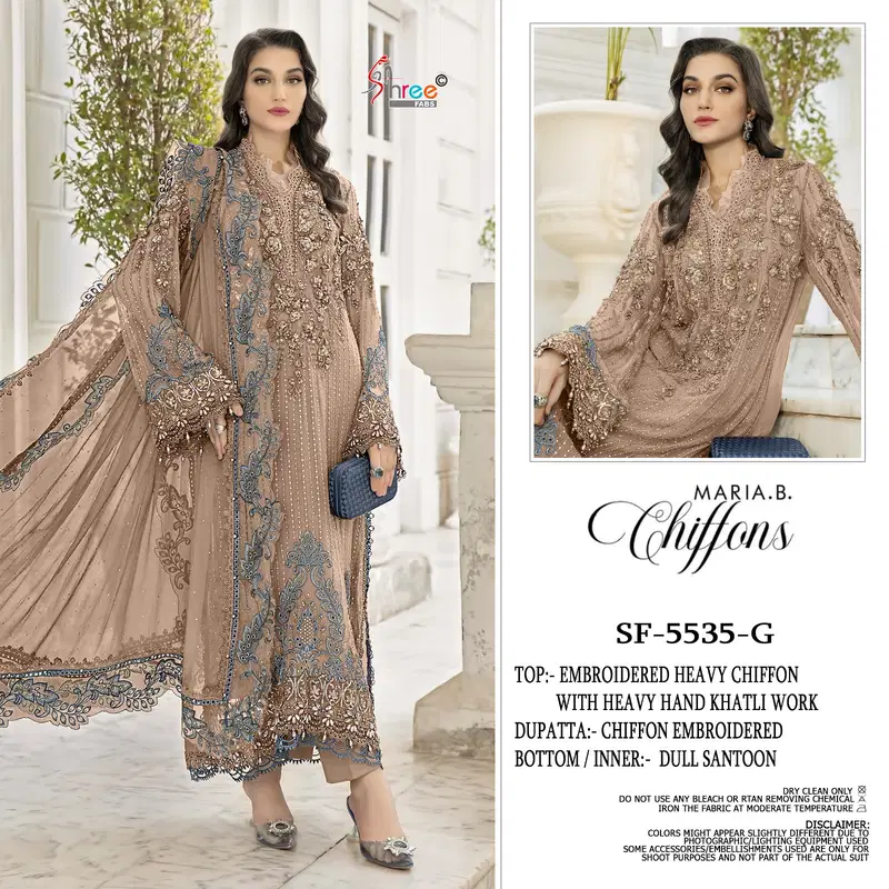 Shree Sf 5535 D To G Chiffon With Embroidery Pakistani Salwar Kameez Wholesale 5 Latest Shree Sf 5535 D To G Chiffon With Embroidery Pakistani Salwar Kameez Wholesale 2026