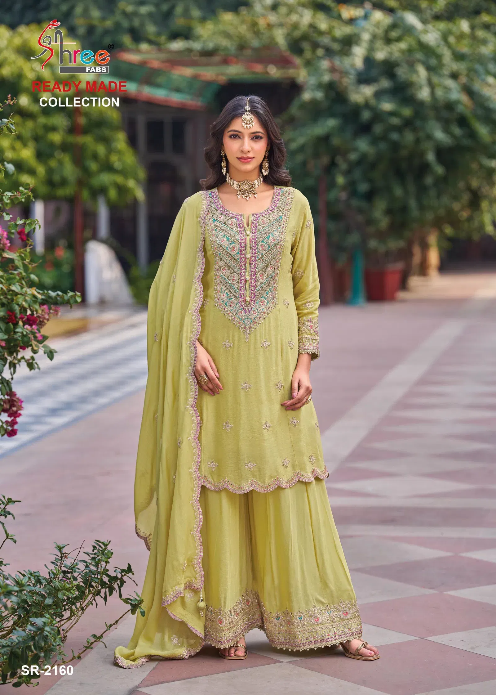 Shree Sr 2160 A To D Chinon Silk With Work Pakistani Salwar Kameez Wholesale