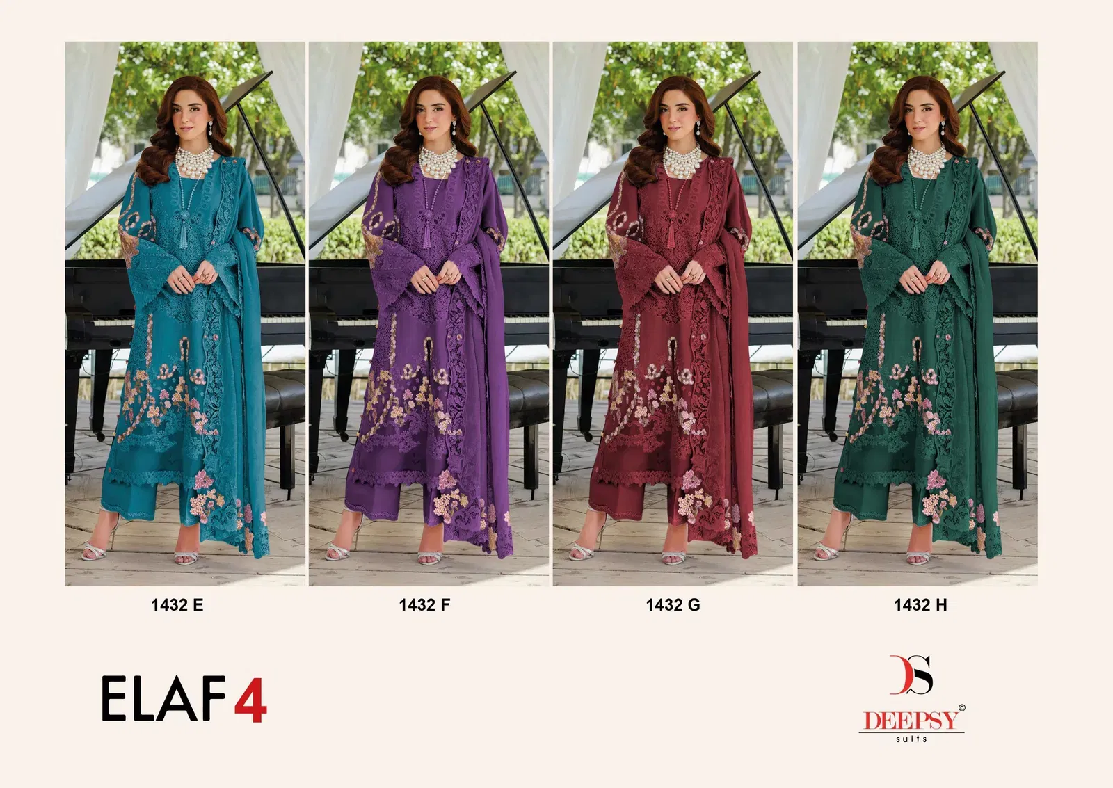 Deepsy Elaf 1432 E To H Cotton With Embroidery Pakistani Salwar Kameez Wholesale 8 Buy Deepsy Elaf 1432 E To H Cotton With Embroidery Pakistani Salwar Kameez Wholesale 2026
