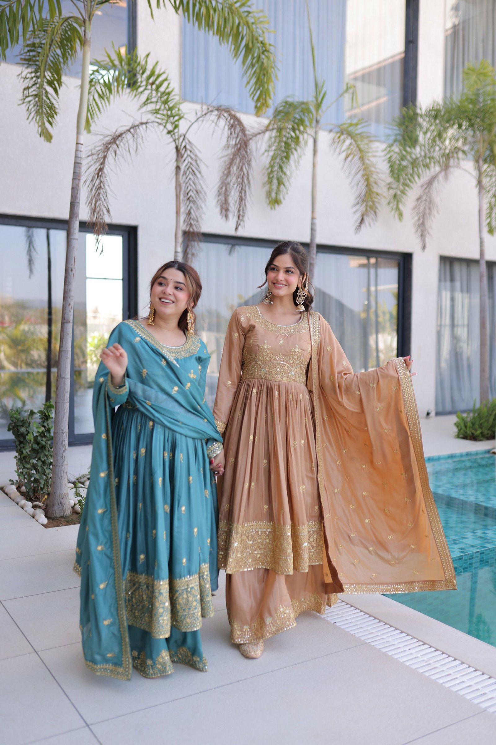 Lekha KA 1233 Silk Sequins Embroidery Top Sharara With Dupatta Wholesale