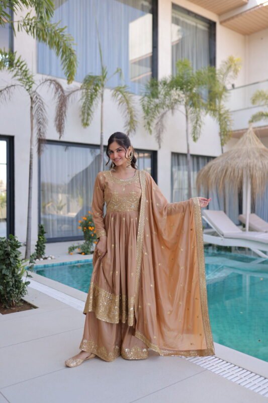 Buy Lekha KA 1233 Silk Sequins Embroidery Top Sharara With Dupatta Wholesale 2026