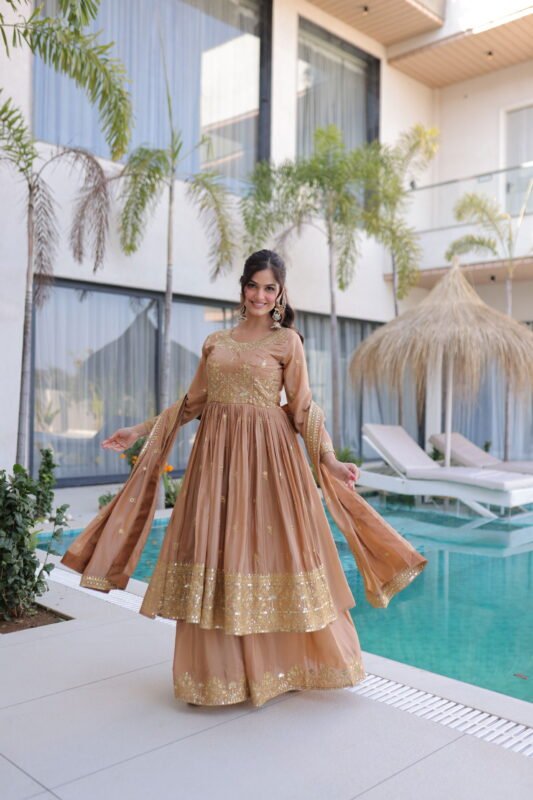 Buy Lekha KA 1233 Silk Sequins Embroidery Top Sharara With Dupatta Wholesale 2026
