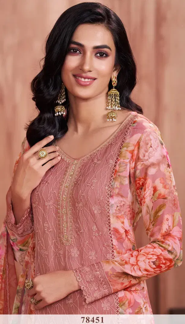 Vinay Kuleesh Pankh Silk Chiffon With Embroidery Salwar Kameez Wholesale 8 Stylish Vinay Kuleesh Pankh Silk Chiffon With Embroidery Salwar Kameez Wholesale 2026