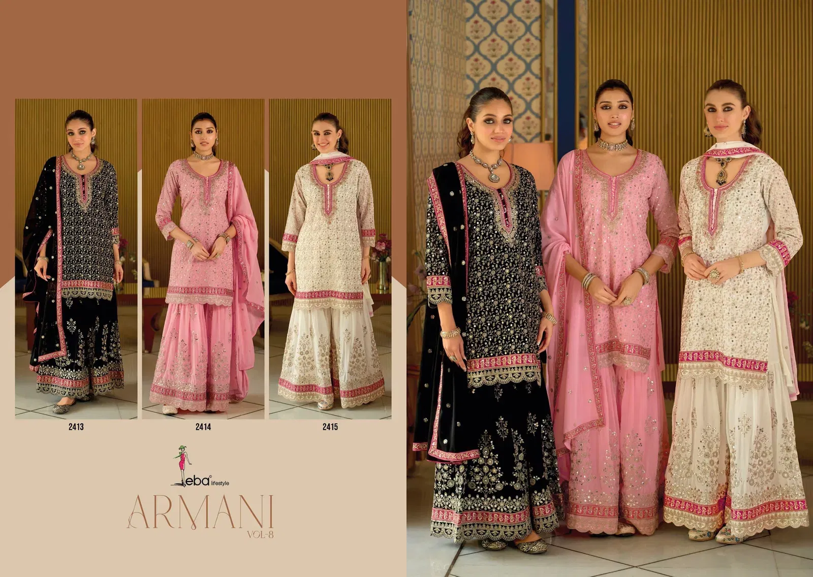 Eba Armani Vol 8 Georgette With Work Designer Salwar Kameez Wholesale 11 Latest Eba Armani Vol 8 Georgette With Work Designer Salwar Kameez Wholesale 2026
