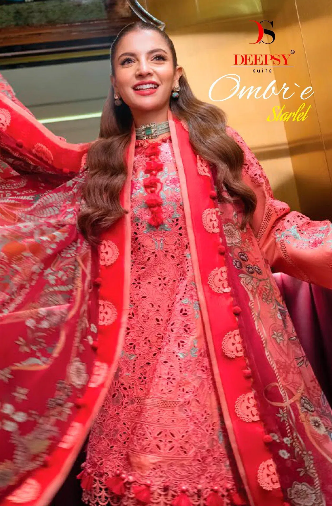 Deepsy Ombre Starlet Chiffon Dupatta Cotton Pakistani Salwar Kameez Wholesale