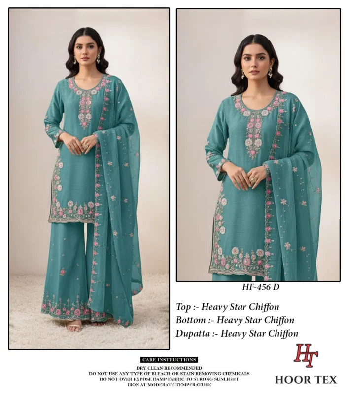 Buy Hoor Tex HF 456 A to D Chinon Pakistani Suit Collection Wholesale 2026
