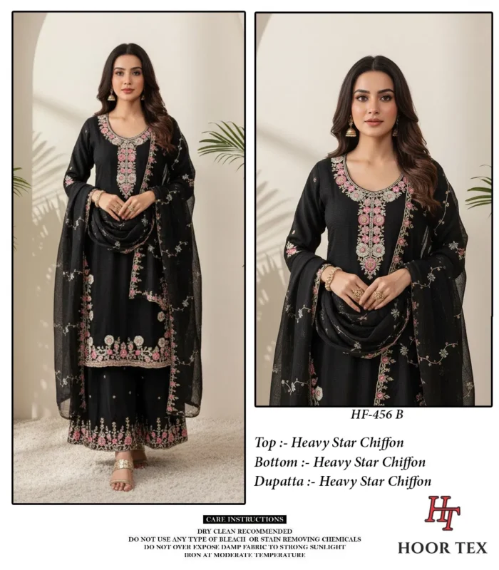 Buy Hoor Tex HF 456 A to D Chinon Pakistani Suit Collection Wholesale 2026