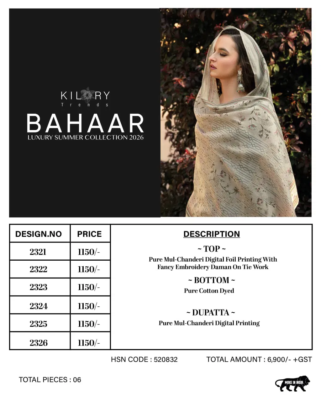 Kilory Bahaar Chanderi Digital Foil Print With Work Salwar Kameez Wholesale 18 Beautiful Kilory Bahaar Chanderi Digital Foil Print With Work Salwar Kameez Wholesale 2026