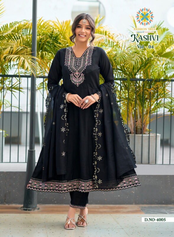 Latest Kashvi Vol 4 By Passion Tree Vichitra Silk With Work Top Bottom And Dupatta Collection Wholesale 2026