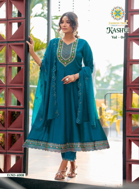 Latest Kashvi Vol 4 By Passion Tree Vichitra Silk With Work Top Bottom And Dupatta Collection Wholesale 2026