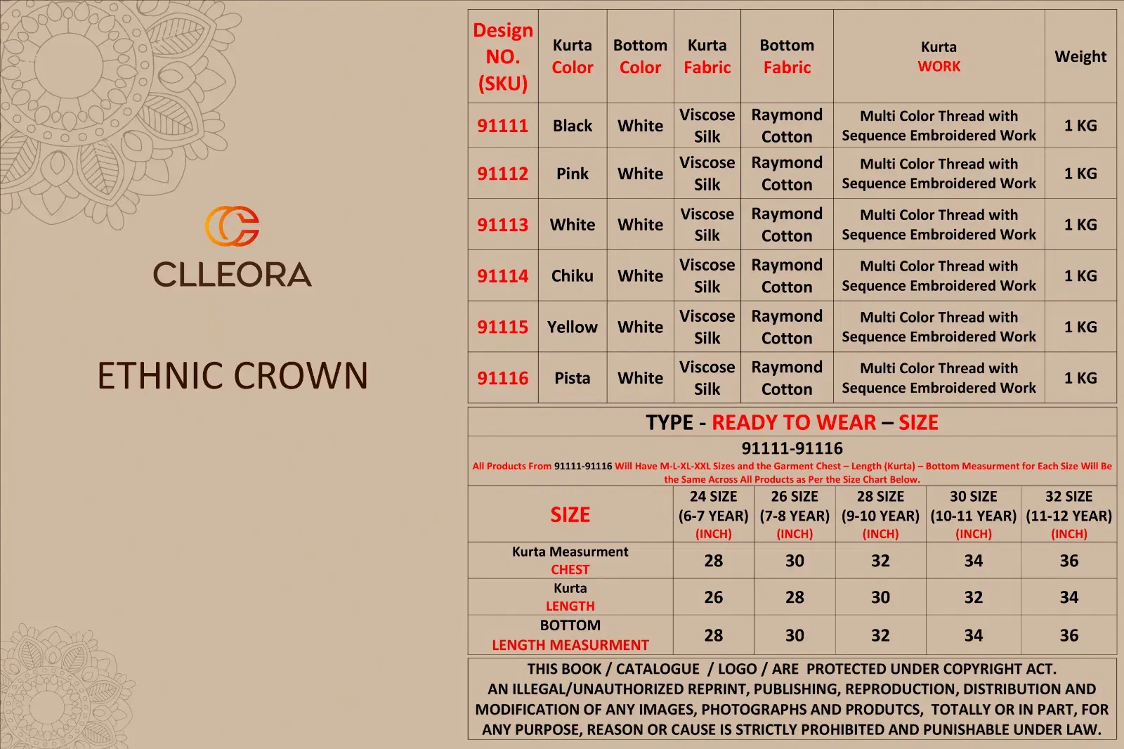 Clleora Ethnic Crown Viscose Silk Thread Work Kurta And Pant Collection Wholesale 15 Beautiful Clleora Ethnic Crown Viscose Silk Thread Work Kurta And Pant Collection Wholesale 2026