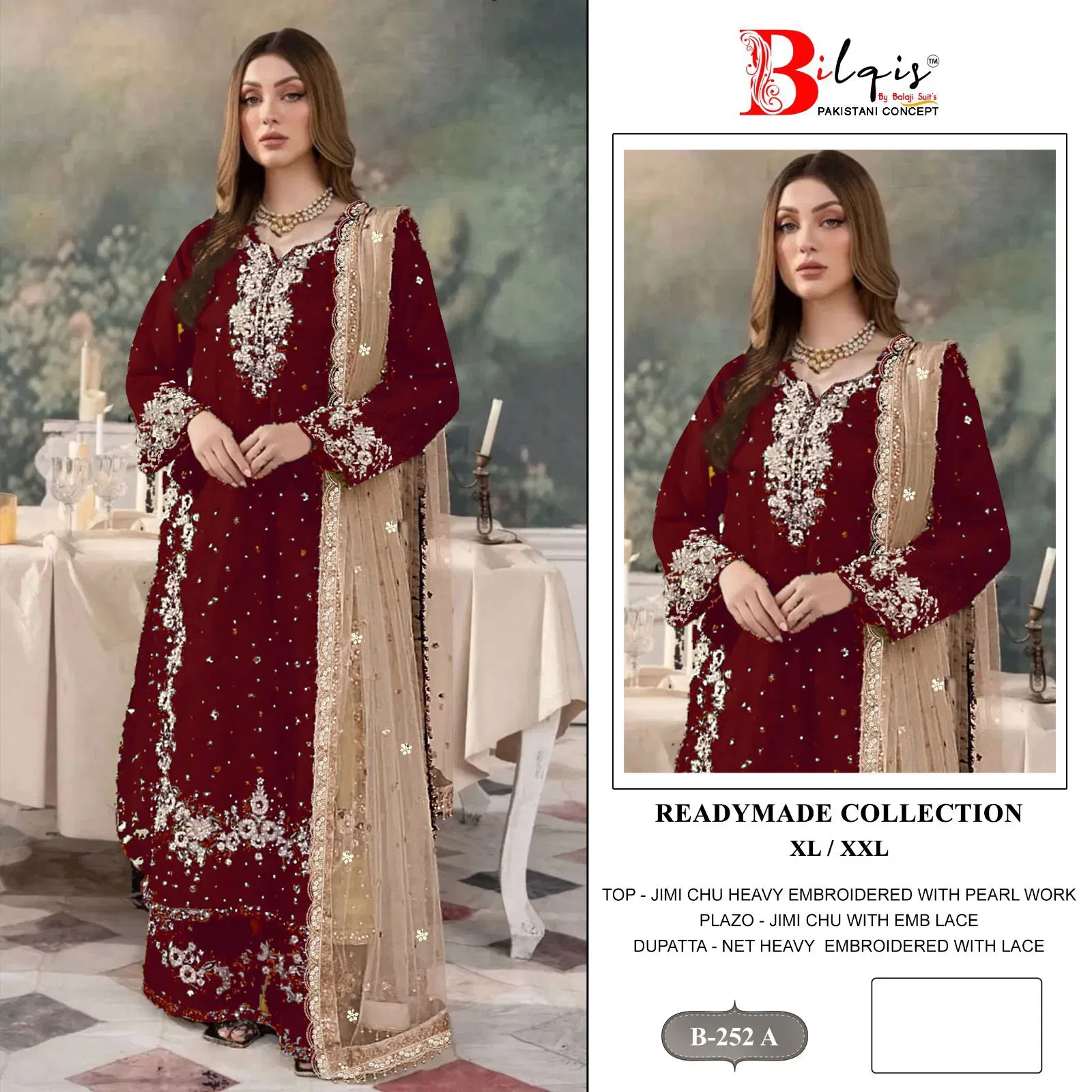 Bilqis B 252 A To D Readymade Jimmy Choo Embroidered Pakistani Suits Collection Wholesale 5 Buy Bilqis B 252 A To D Readymade Jimmy Choo Embroidered Pakistani Suits Collection Wholesale 2026