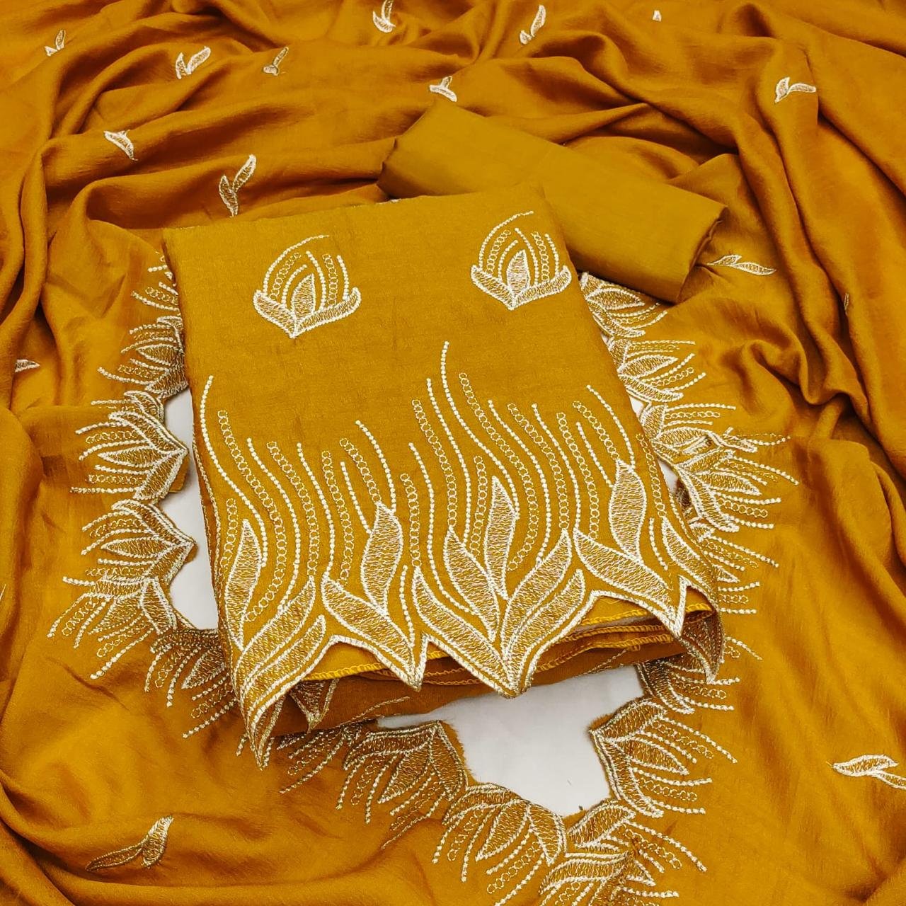 Designer Rashmi Vichitra Silk Multi Work Dress Material Collection Wholesale 6 Stylish Designer Rashmi Vichitra Silk Multi Work Dress Material Collection Wholesale 2026