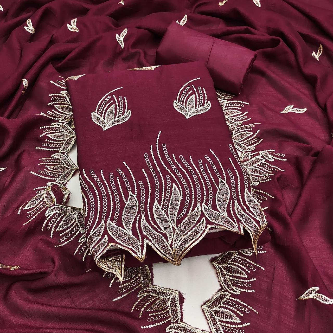 Designer Rashmi Vichitra Silk Multi Work Dress Material Collection Wholesale 8 Stylish Designer Rashmi Vichitra Silk Multi Work Dress Material Collection Wholesale 2026