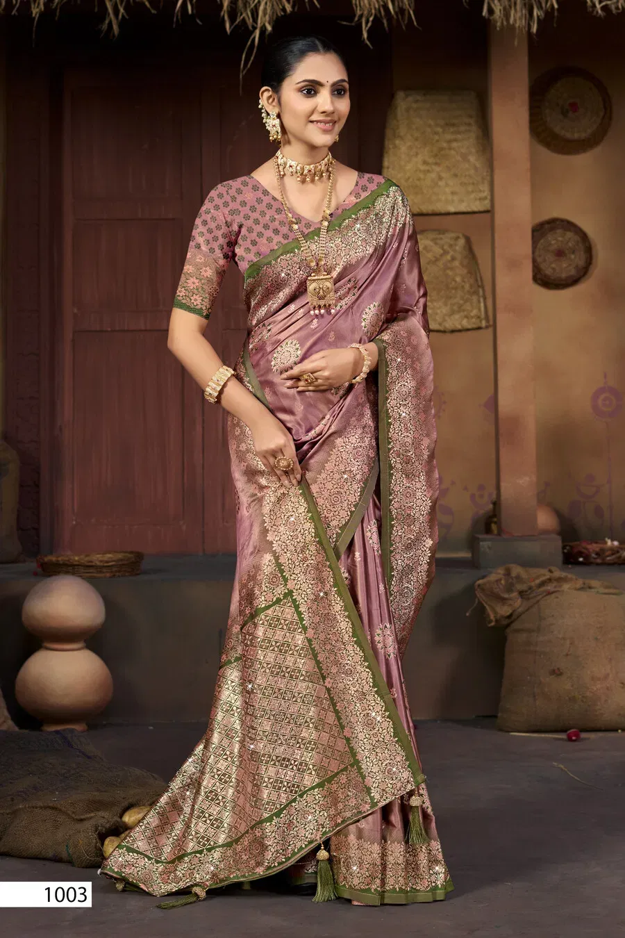 Saroj Sandalwood Satin Saroski Vol 1 Rich Pallu Silk Saree Collection Wholesale 6 Latest Saroj Sandalwood Satin Saroski Vol 1 Rich Pallu Silk Saree Collection Wholesale 2026
