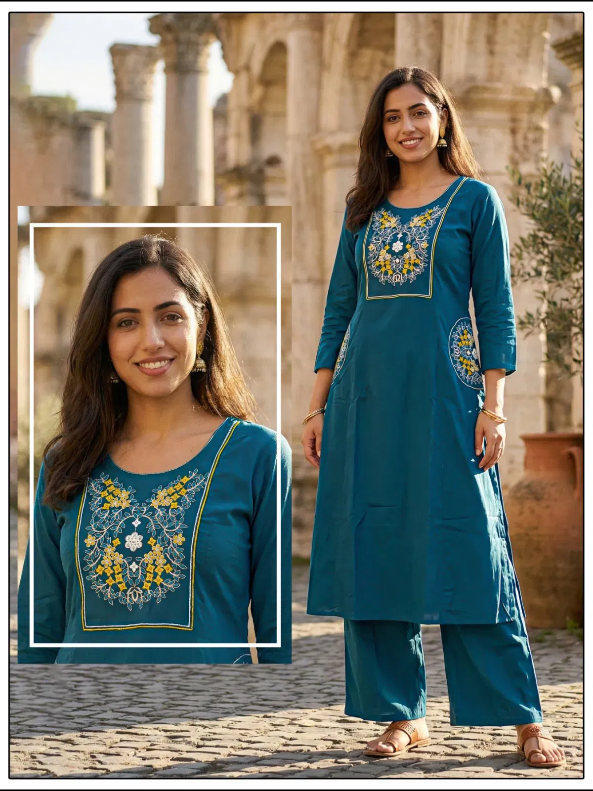 Naisha K 647 Dhabu Cotton With Work Kurti and Pant Collection Wholesale 6 Buy Naisha K 647 Dhabu Cotton With Work Kurti and Pant Collection Wholesale 2026
