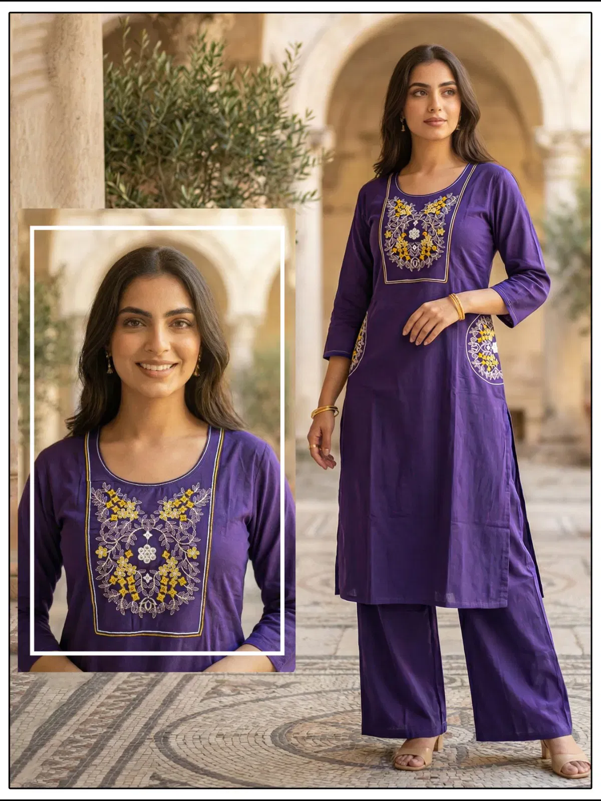Naisha K 647 Dhabu Cotton With Work Kurti and Pant Collection Wholesale 7 Buy Naisha K 647 Dhabu Cotton With Work Kurti and Pant Collection Wholesale 2026