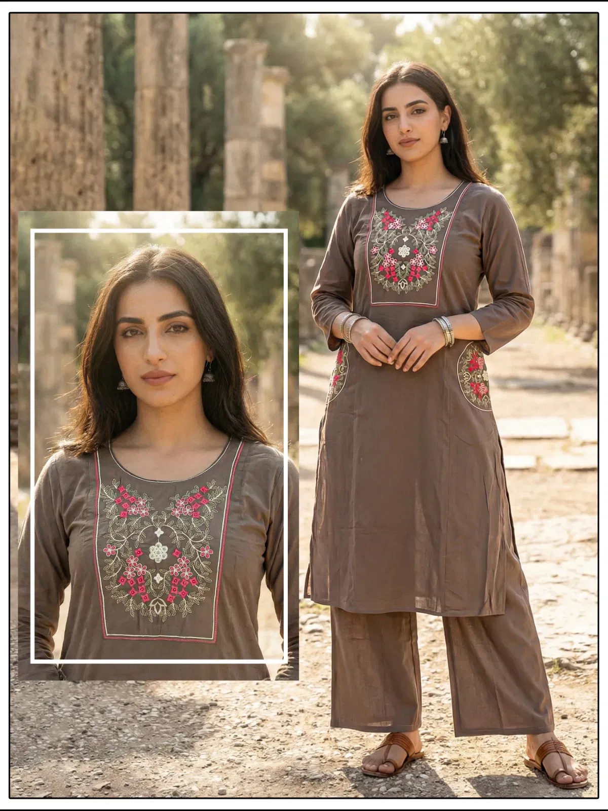 Naisha K 647 Dhabu Cotton With Work Kurti and Pant Collection Wholesale 13 Buy Naisha K 647 Dhabu Cotton With Work Kurti and Pant Collection Wholesale 2026