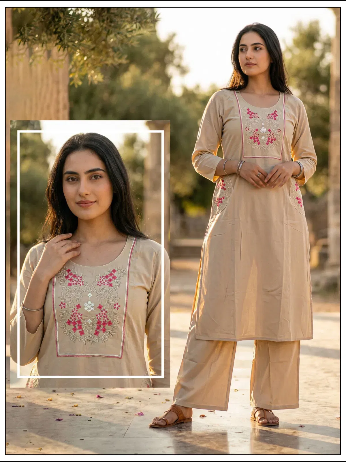 Naisha K 647 Dhabu Cotton With Work Kurti and Pant Collection Wholesale 14 Buy Naisha K 647 Dhabu Cotton With Work Kurti and Pant Collection Wholesale 2026