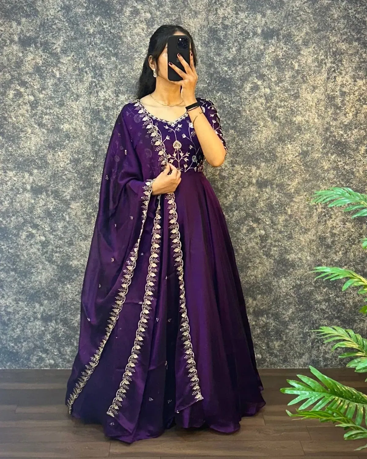 Laisha 01 Vichitra With Embroidery Work Gown And Dupatta Collection Wholesale 7 Launching Laisha 01 Vichitra With Embroidery Work Gown And Dupatta Collection Wholesale 2026