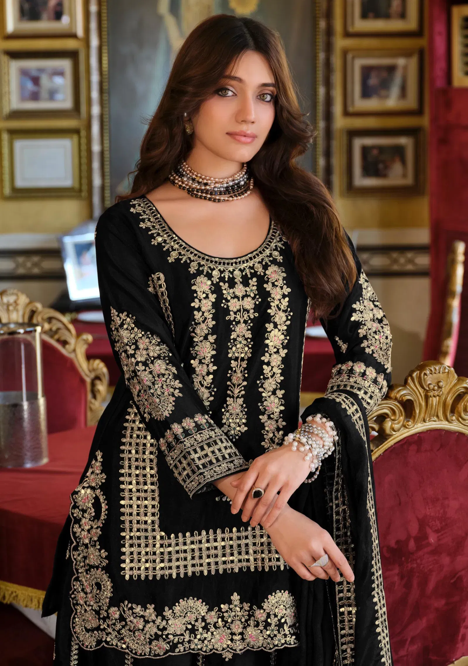 Eba Afrin Black And White Chinon Embroidery Work Top Bottom And Dupatta Collection Wholesale 7 Buy Eba Afrin Black And White Chinon Embroidery Work Top Bottom And Dupatta Collection Wholesale 2026