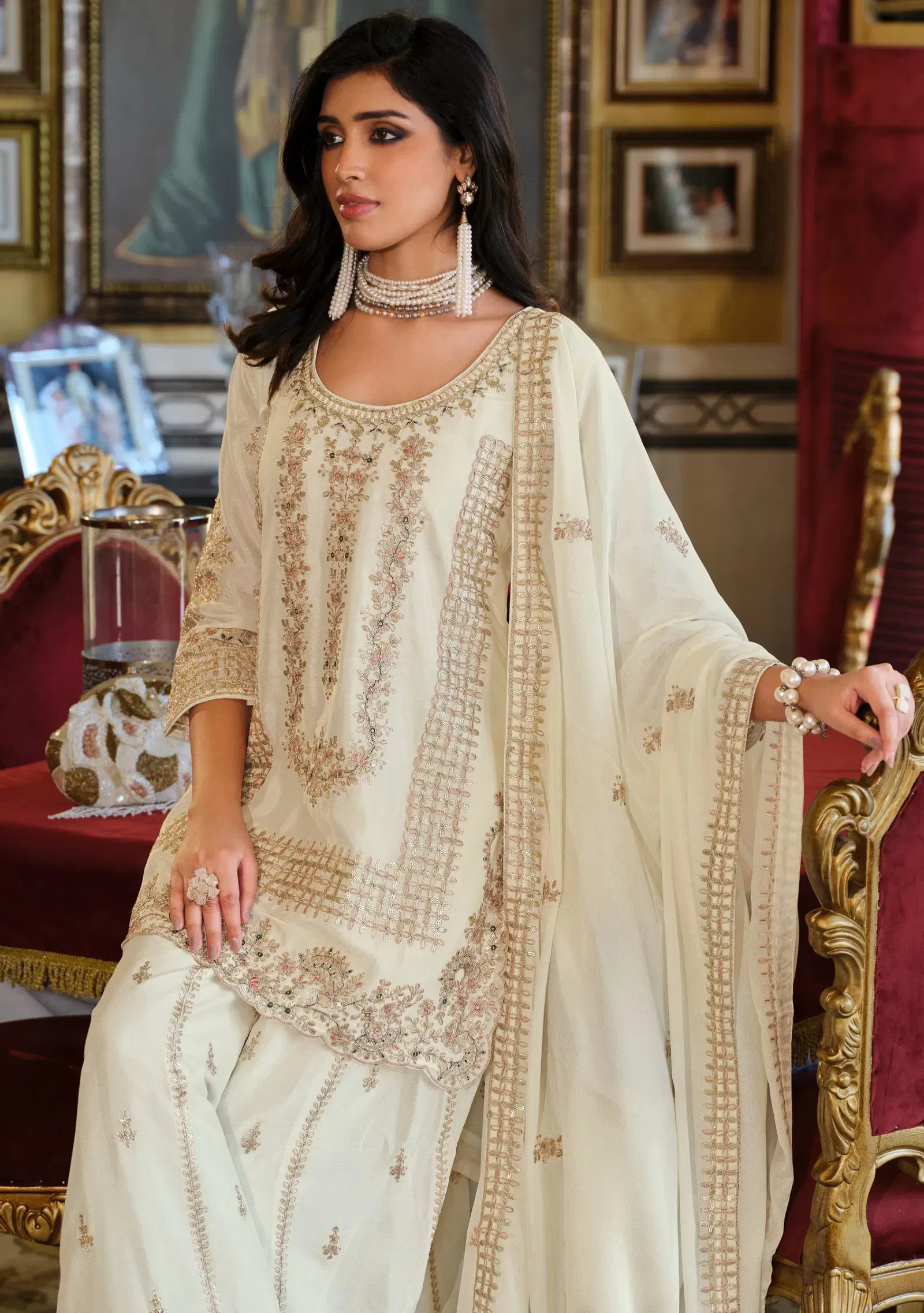 Eba Afrin Black And White Chinon Embroidery Work Top Bottom And Dupatta Collection Wholesale 8 Buy Eba Afrin Black And White Chinon Embroidery Work Top Bottom And Dupatta Collection Wholesale 2026