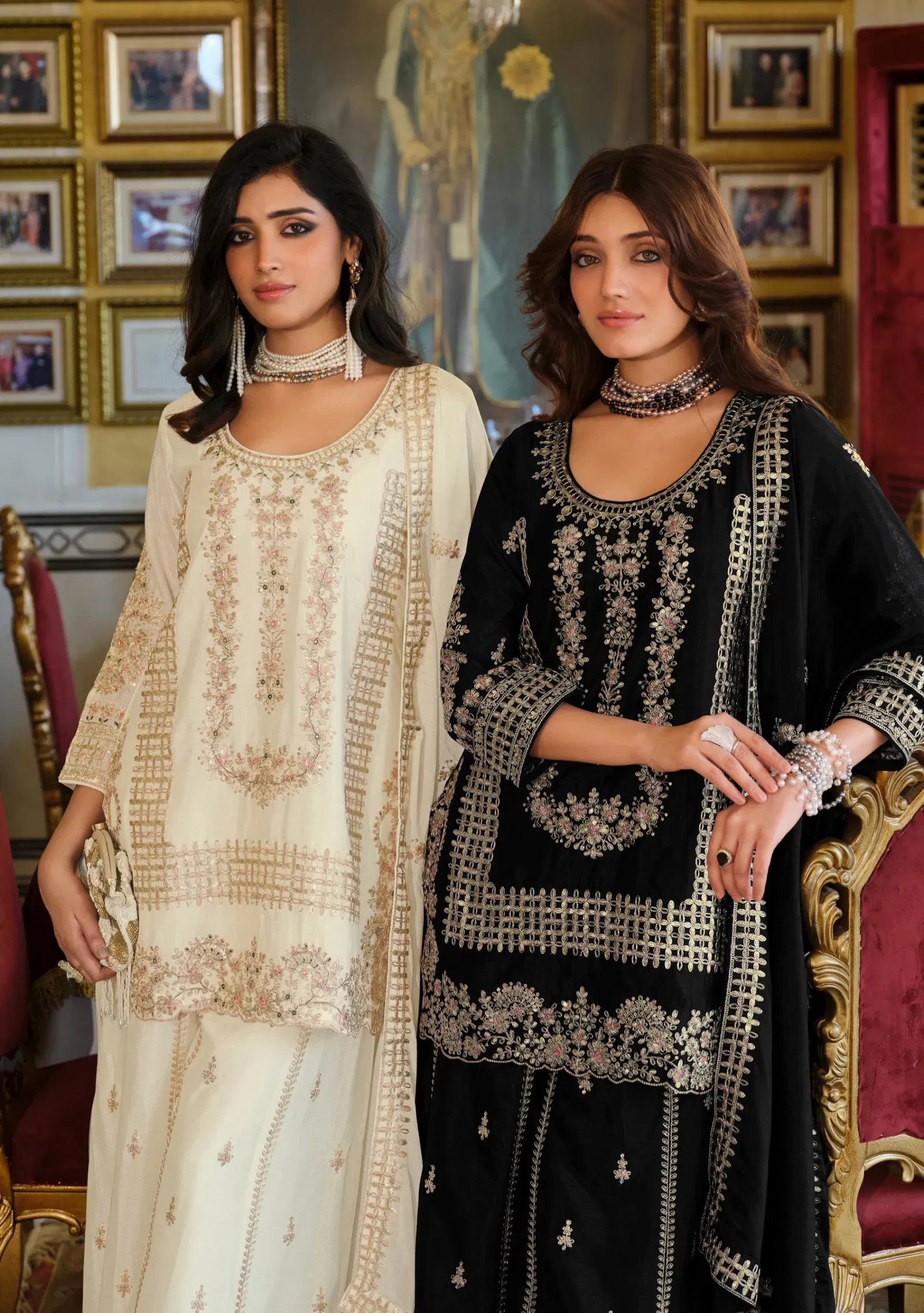 Eba Afrin Black And White Chinon Embroidery Work Top Bottom And Dupatta Collection Wholesale 10 Buy Eba Afrin Black And White Chinon Embroidery Work Top Bottom And Dupatta Collection Wholesale 2026