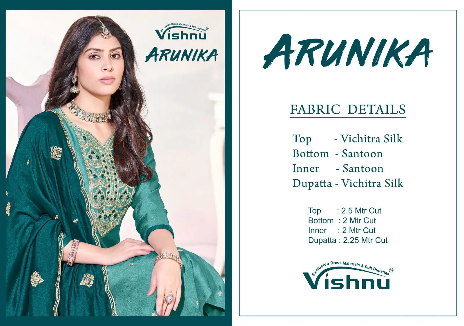 Vishnu Arunika Vichitra Silk With Work Dress Material Collection Wholesale 14 Vishnu Arunika Vichitra Silk With Work Dress Material Collection Wholesale
