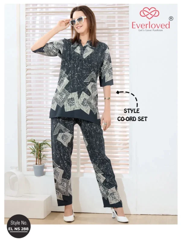 Beautiful El Ns 288 Rayon Model Designer Co Ord Set Collection Wholesale 2026