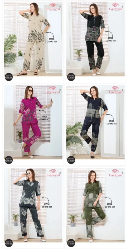 Beautiful El Ns 288 Rayon Model Designer Co Ord Set Collection Wholesale 2026