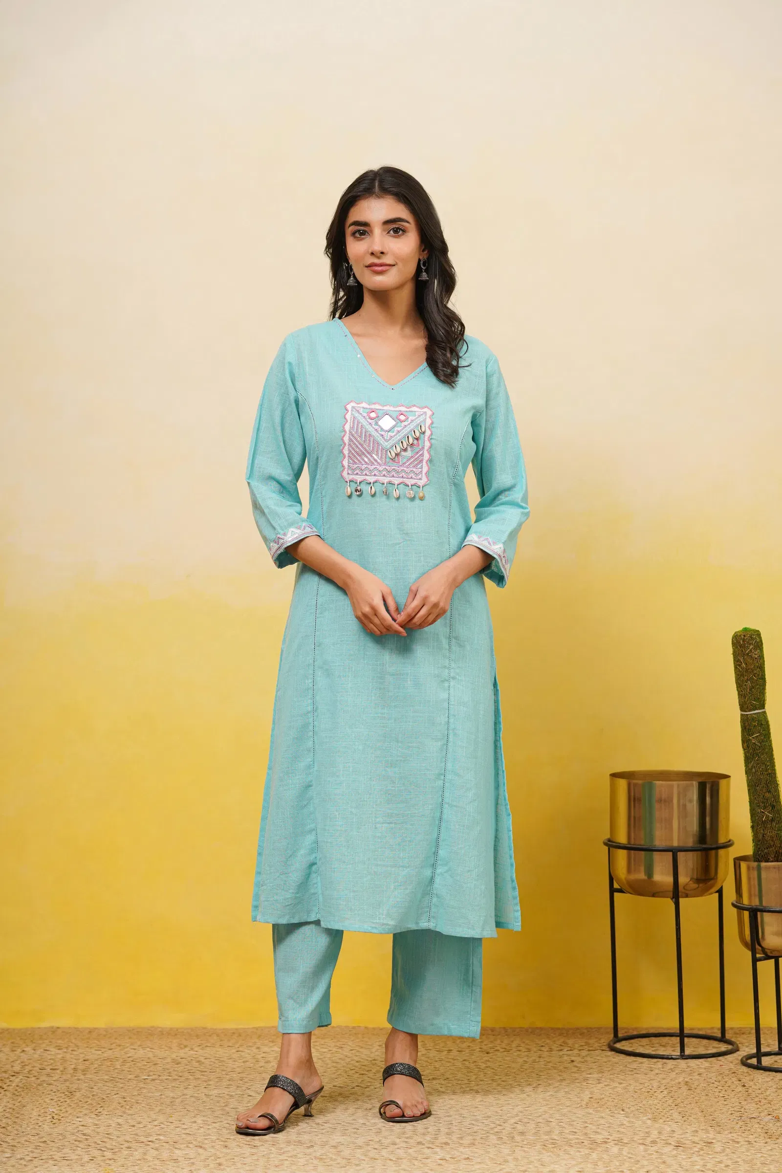 Naisha K 653 Cotton With Work Stylish Wear Top And Bottom Collection Wholesale 6 Launching Naisha K 653 Cotton With Work Stylish Wear Top And Bottom Collection Wholesale 2026