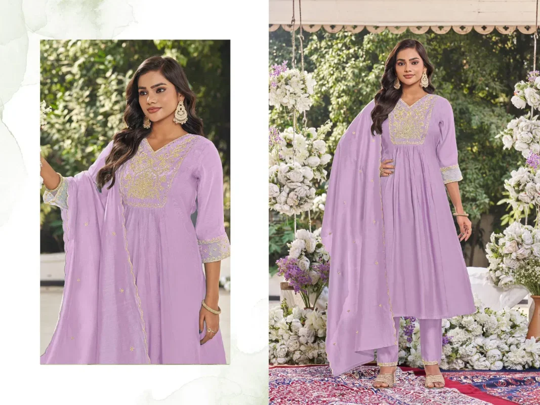 Launching Vamika Noor Vol 1 Viscose With Jari Work Kurti Pant And Dupatta Wholesale 2026