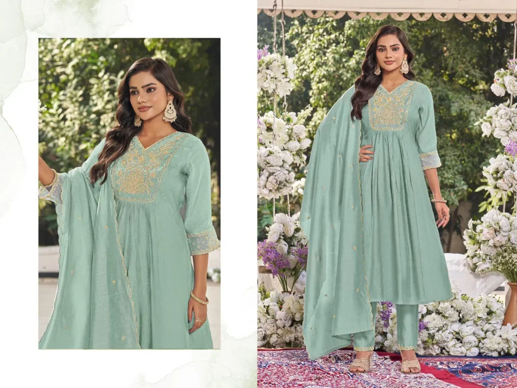 Launching Vamika Noor Vol 1 Viscose With Jari Work Kurti Pant And Dupatta Wholesale 2026