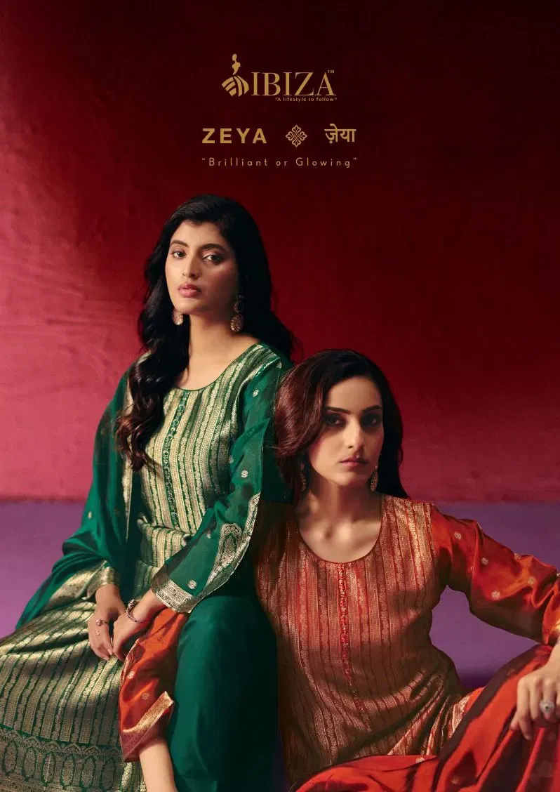 Ibiza Zeya Banglory Silk Jacquard With Work Salwar Kameez Wholesale