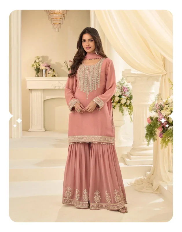 Stylish Sayuri Bansuri Georgette With Embroidered Work Top Bottom And Dupatta Wholesale 2026