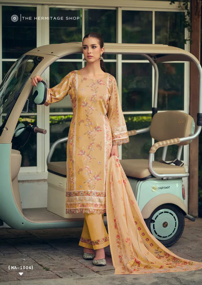 Hermitage Mazda Jam Satin With Threadwork Embroidery Dress Material Wholesale 6 Latest Hermitage Mazda Jam Satin With Threadwork Embroidery Dress Material Wholesale 2026