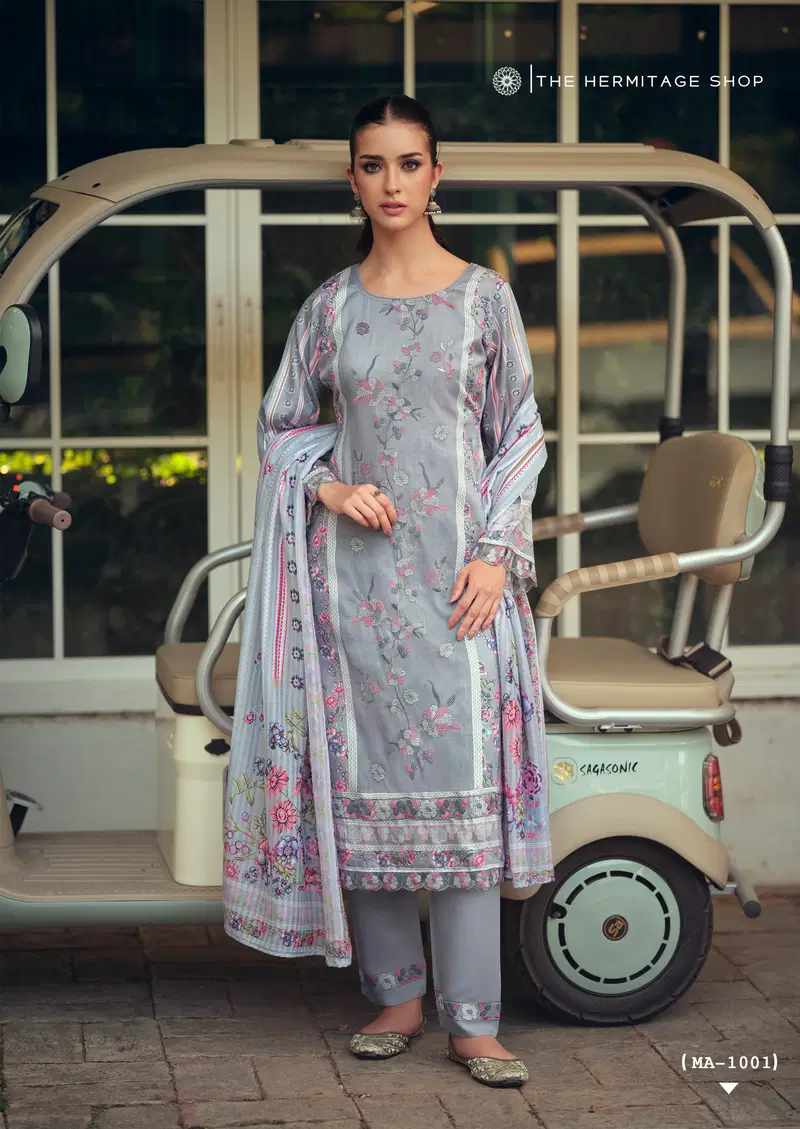 Hermitage Mazda Jam Satin With Threadwork Embroidery Dress Material Wholesale 11 Latest Hermitage Mazda Jam Satin With Threadwork Embroidery Dress Material Wholesale 2026