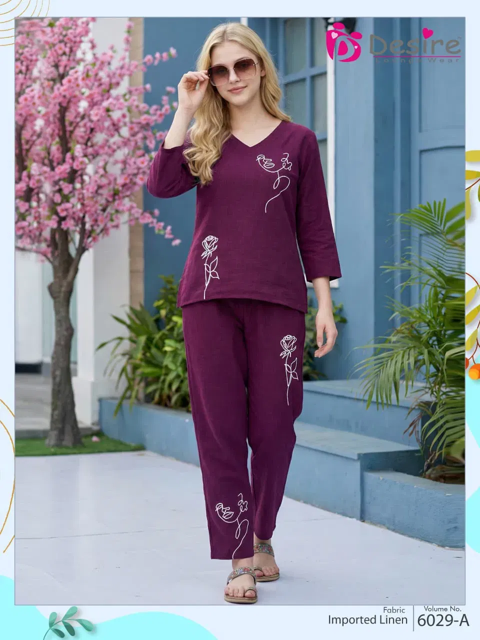 Desire Premium Series 2 Imported Linen Top With Bottom Collection Wholesale