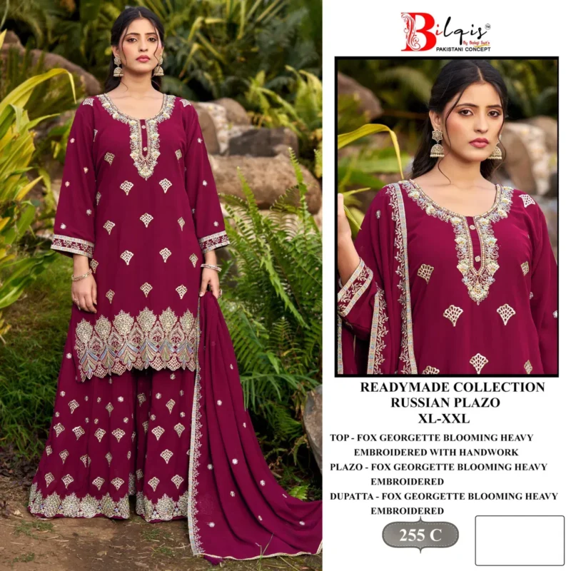 Stylish Bilqis B 255 A To D Faux Georgette With Embroidery Work Pakistani Suits Wholesale 2026
