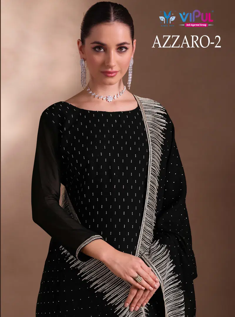 Vipul Azzaro Vol 2 Georgette Swarovski Work Salwar Kameez Wholesale