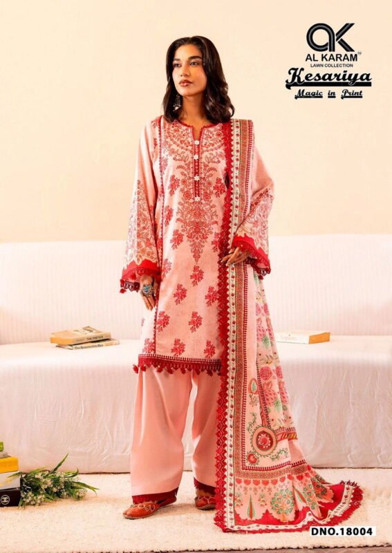 Launching Al Karam Kesariya Vol 18 Readymade Cambric Cotton Kurti Set Collection Wholesale 2026