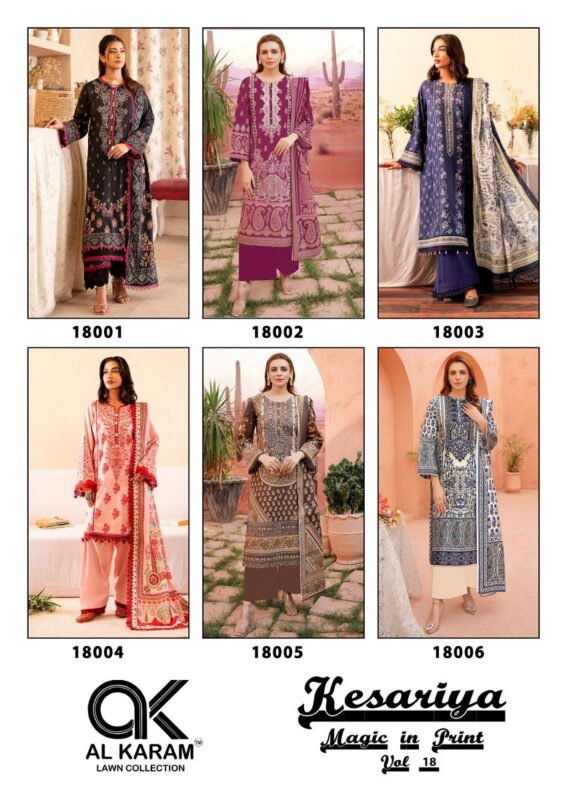 Launching Al Karam Kesariya Vol 18 Readymade Cambric Cotton Kurti Set Collection Wholesale 2026