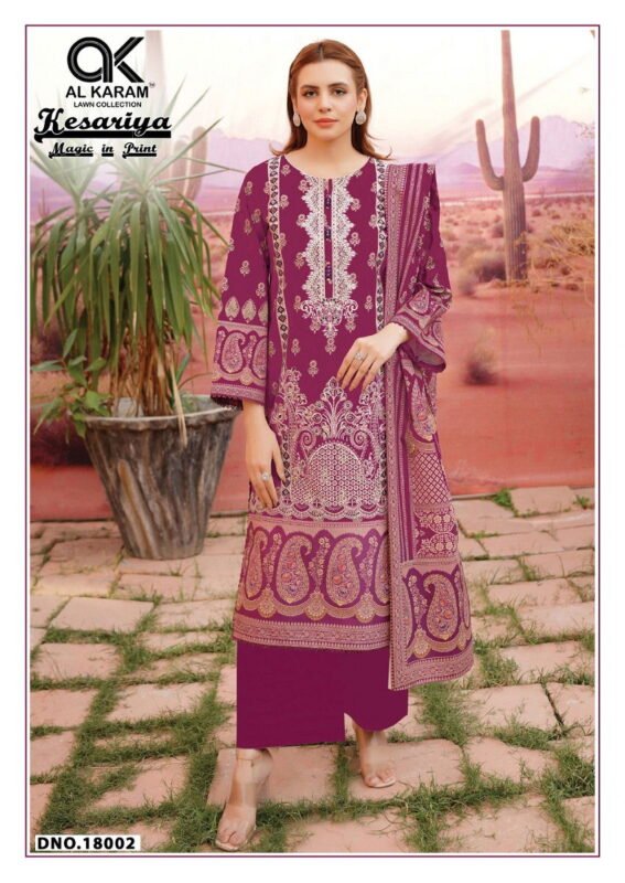 Launching Al Karam Kesariya Vol 18 Readymade Cambric Cotton Kurti Set Collection Wholesale 2026