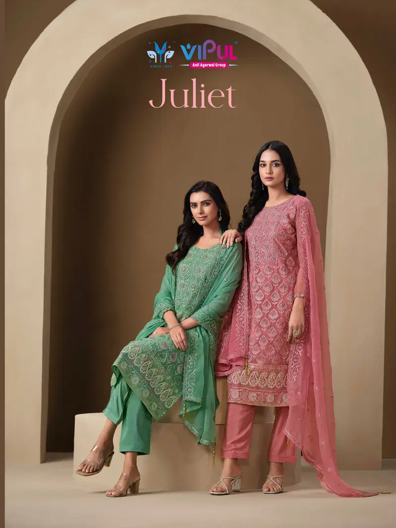 Vipul Juliet Chiffon Embroidered Designer Salwar Kameez Wholesale
