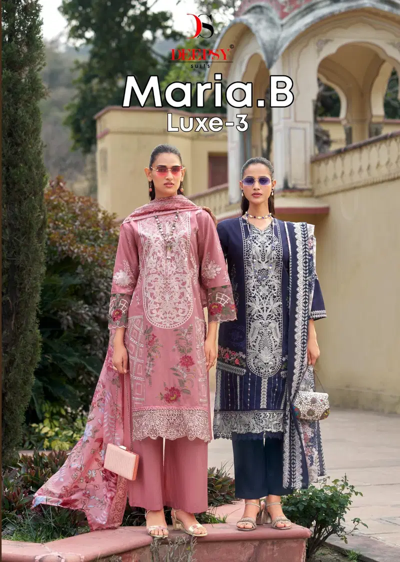Deepsy Maria B Luxe Vol 3 Chiffon Dupatta Cotton Pakistani Salwar Kameez Wholesale