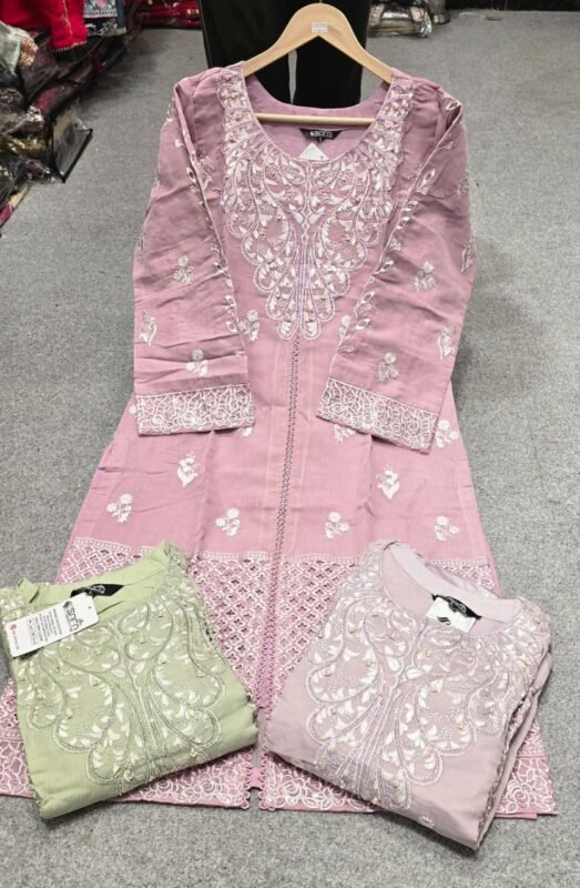 Launching Luxury Pret Lpc 1377 Designer Embroidered Tunic Cigarette Pants With Dupatta Collection Wholesale 2026