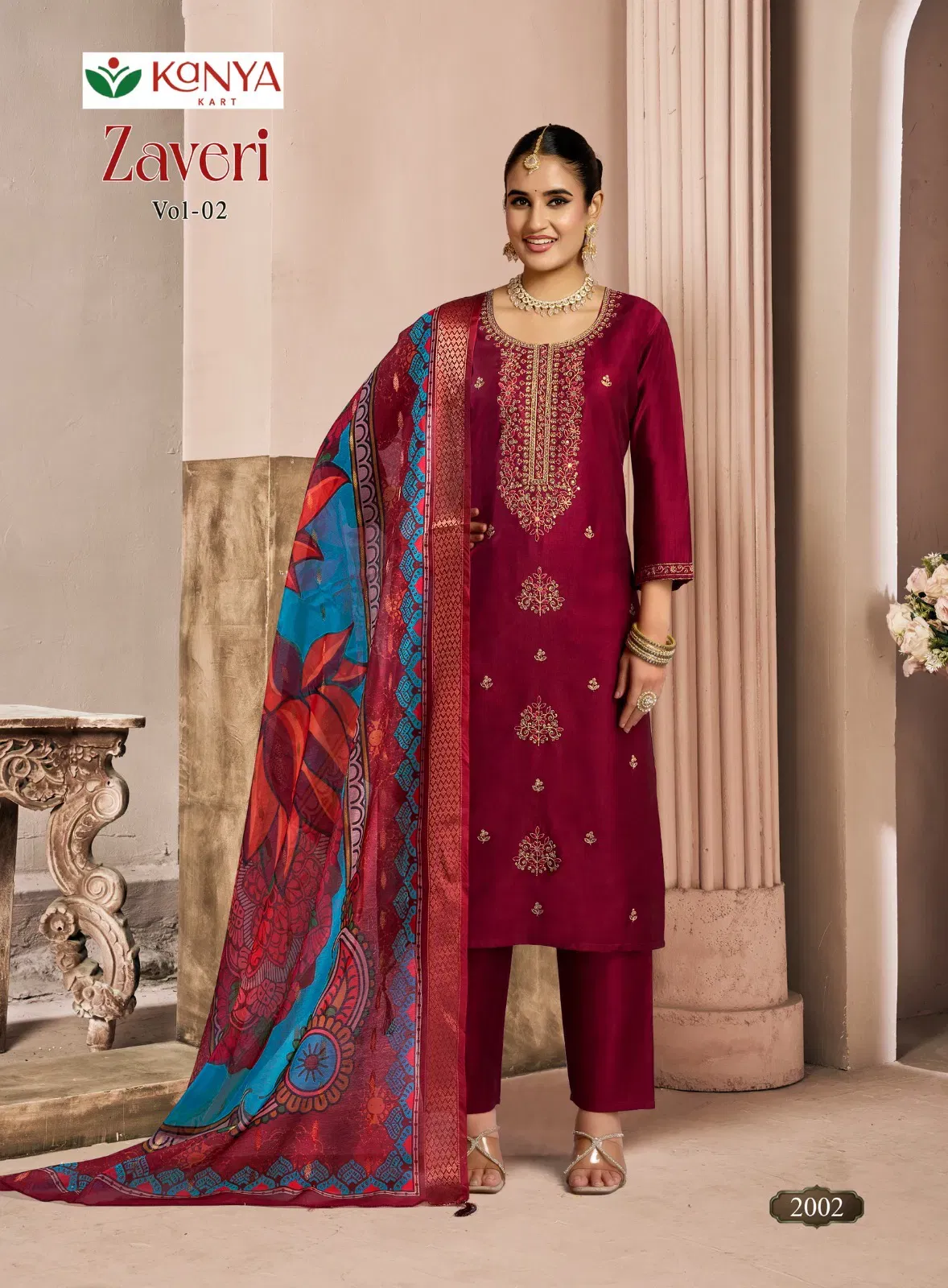 Kanya Zaveri Vol 2 Gadwal Embroidery Kurti Set Collection Wholesale 5 Stylish Kanya Zaveri Vol 2 Gadwal Embroidery Kurti Set Collection Wholesale 2026